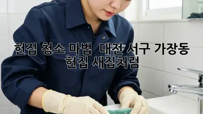헌집 청소 마법: ✨ 대전 서구 가장동 헌집, 새집처럼!