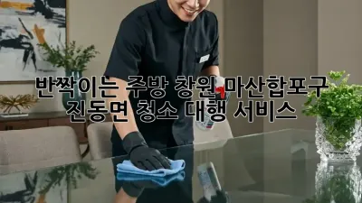 ✨ 반짝이는 주방, ✨창원 마산합포구 진동면 청소 대행 서비스🧹