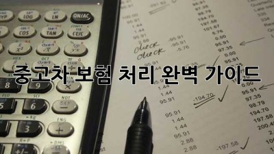 중고차 보험 처리 완벽 가이드