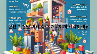진천 이월면 이사 청소, 깨끗하게 시작하세요!